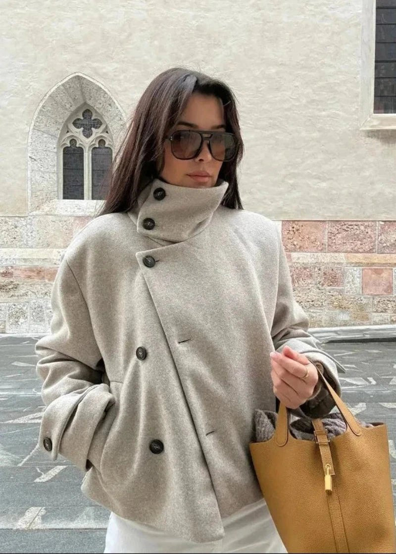 Giacca con Collo Alto e Tasche Alice