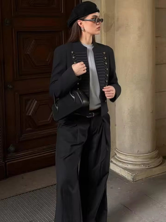 Denise Military Leather Jacket