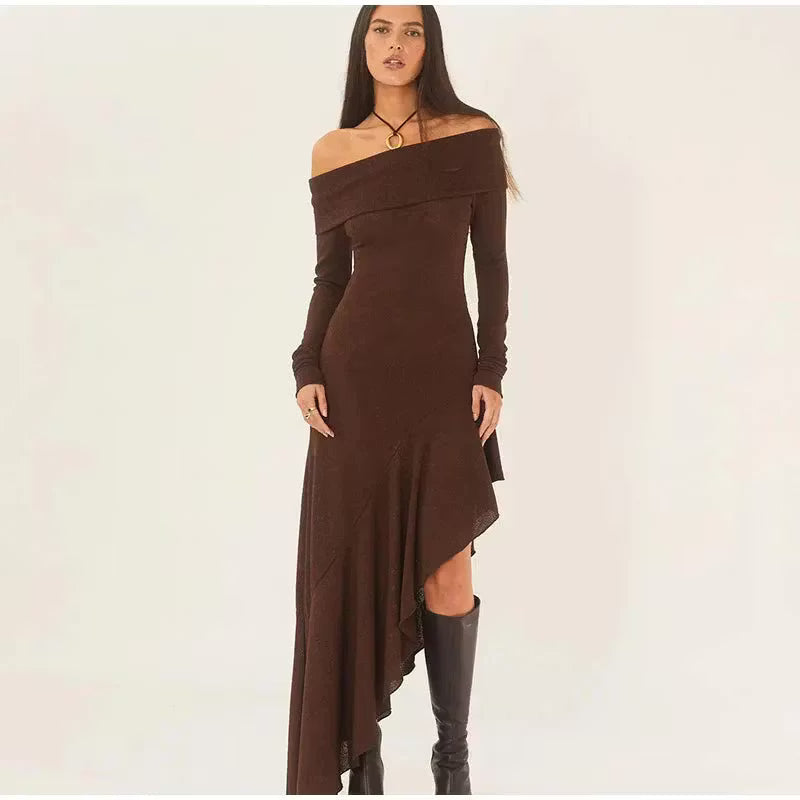 Elena robe maxi à volants