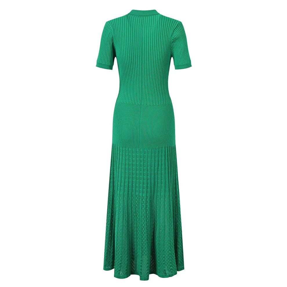 Sophia robe maxi polo côtelée