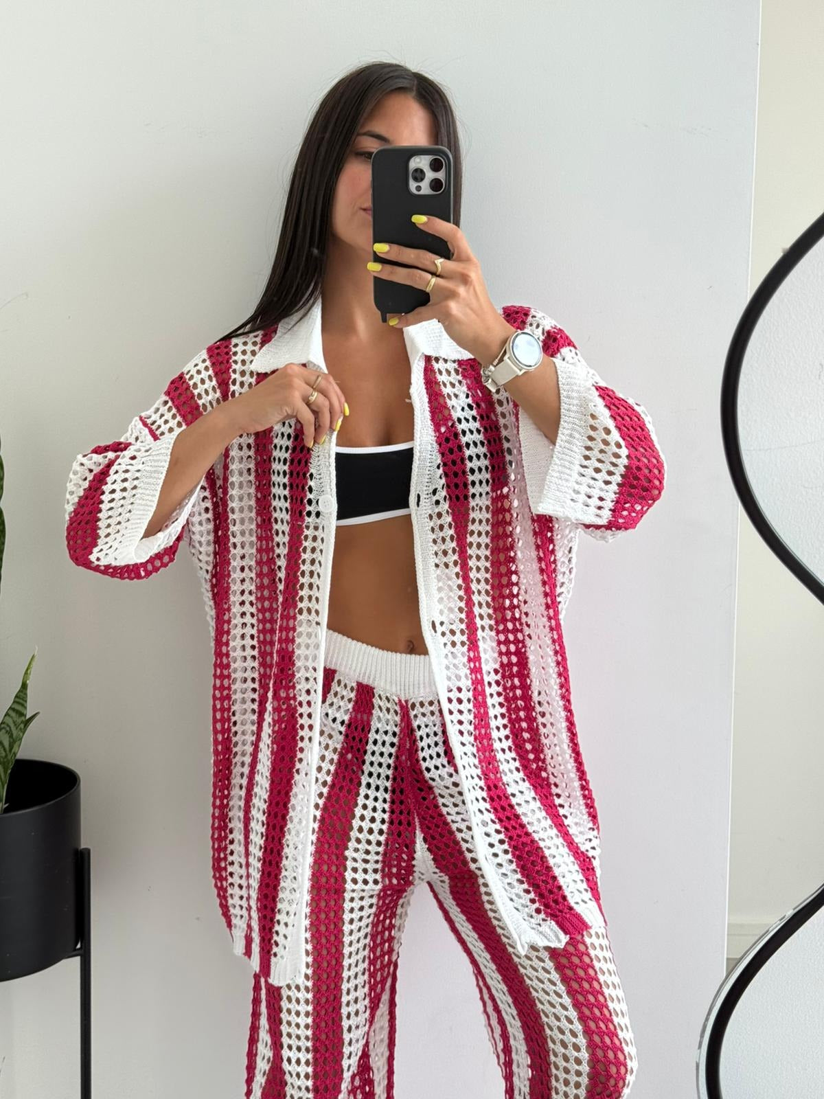 Layla Striped Crochet Co-Ord Set