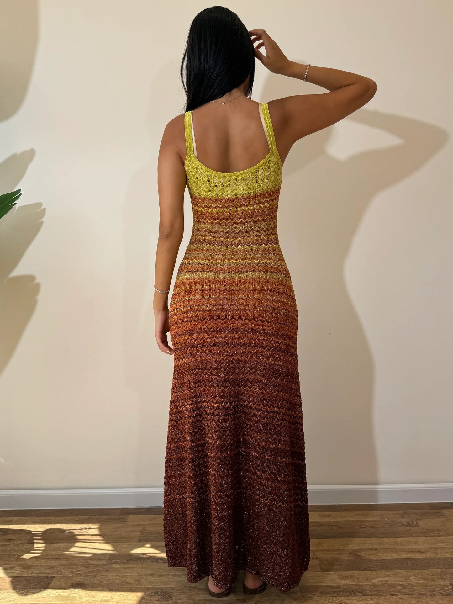 Margot robe maxi en maille Sunset