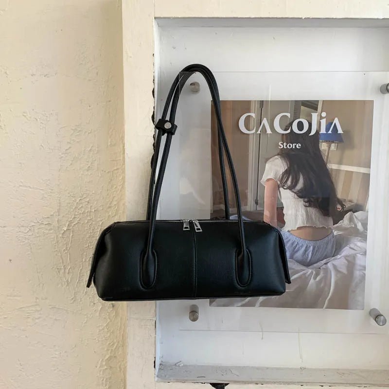 Sac bandoulière cylindrique en cuir Hannah