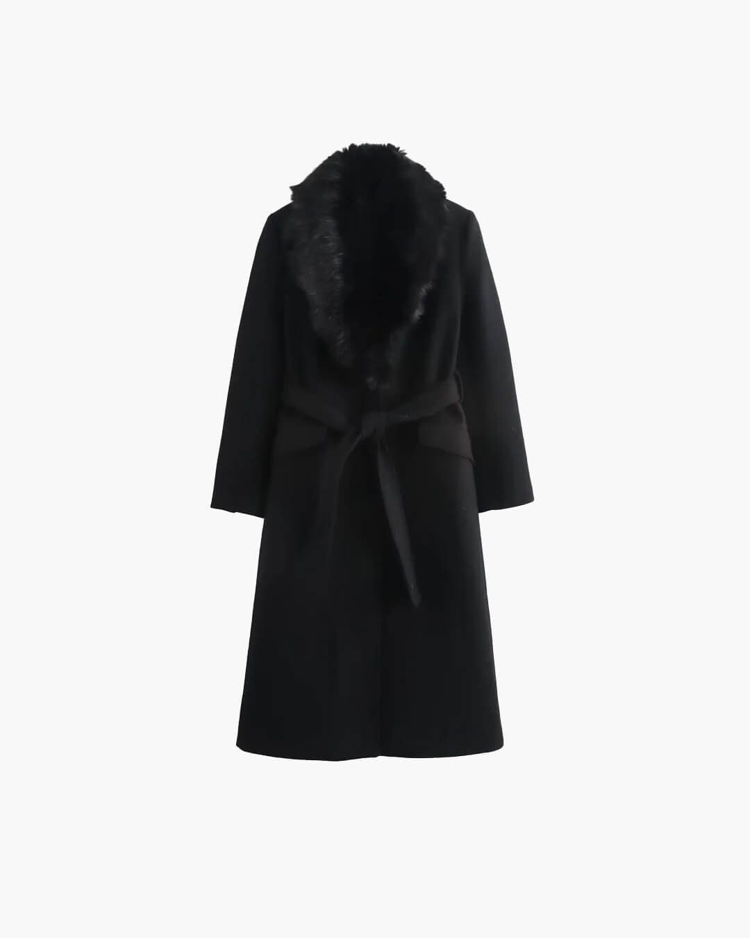 Manteau long Lola avec col en fausse fourrure