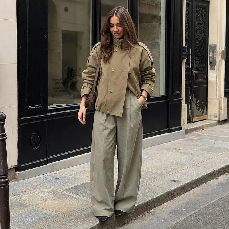 Rachel Utility Cropped Trench Coat