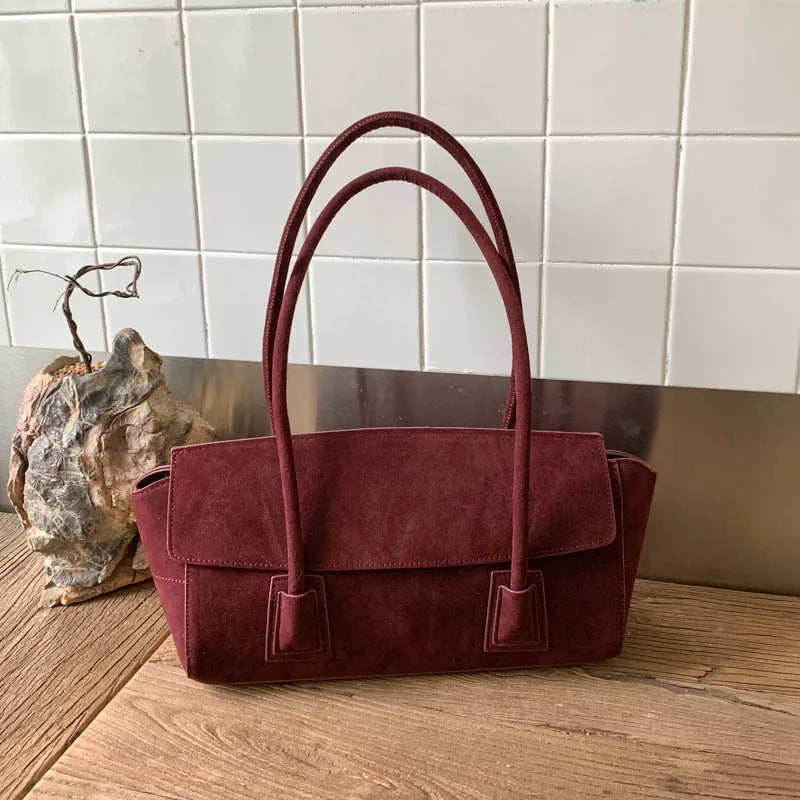 Sac bandoulière en suède vintage Melissa