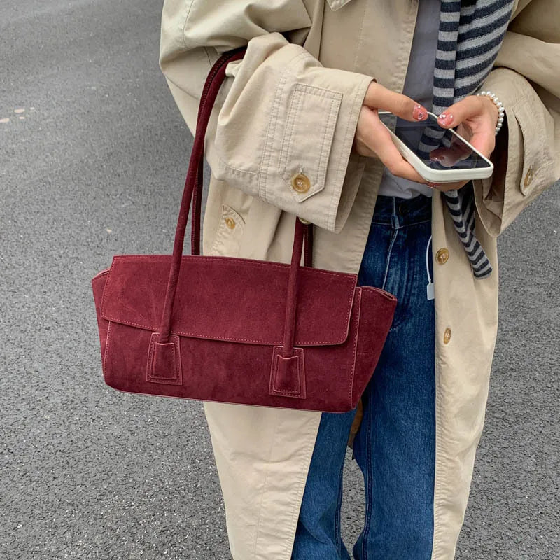 Sac bandoulière en suède vintage Melissa