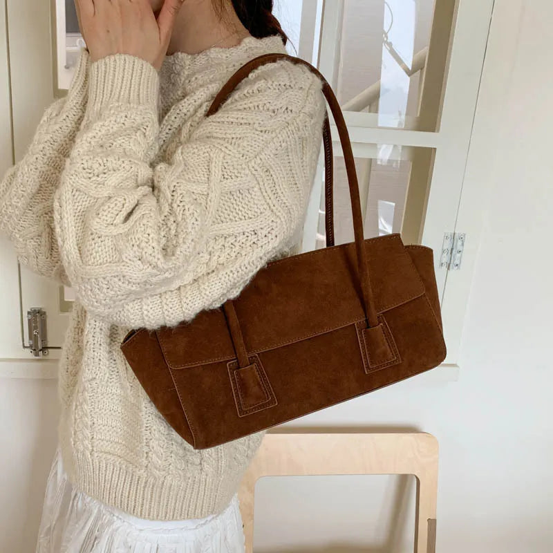 Sac bandoulière en suède vintage Melissa