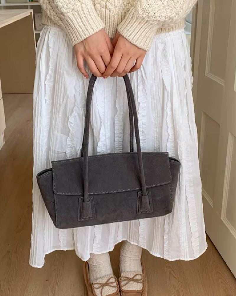 Sac bandoulière en suède vintage Melissa
