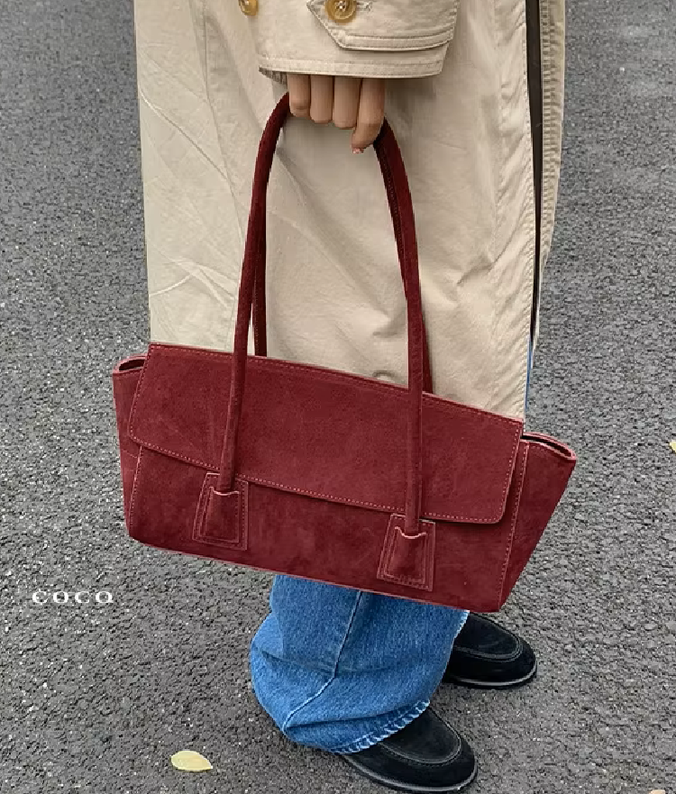 Sac bandoulière en suède vintage Melissa