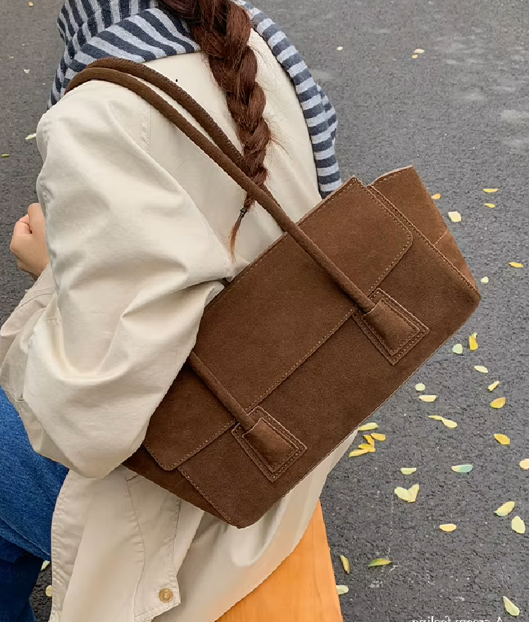 Sac bandoulière en suède vintage Melissa