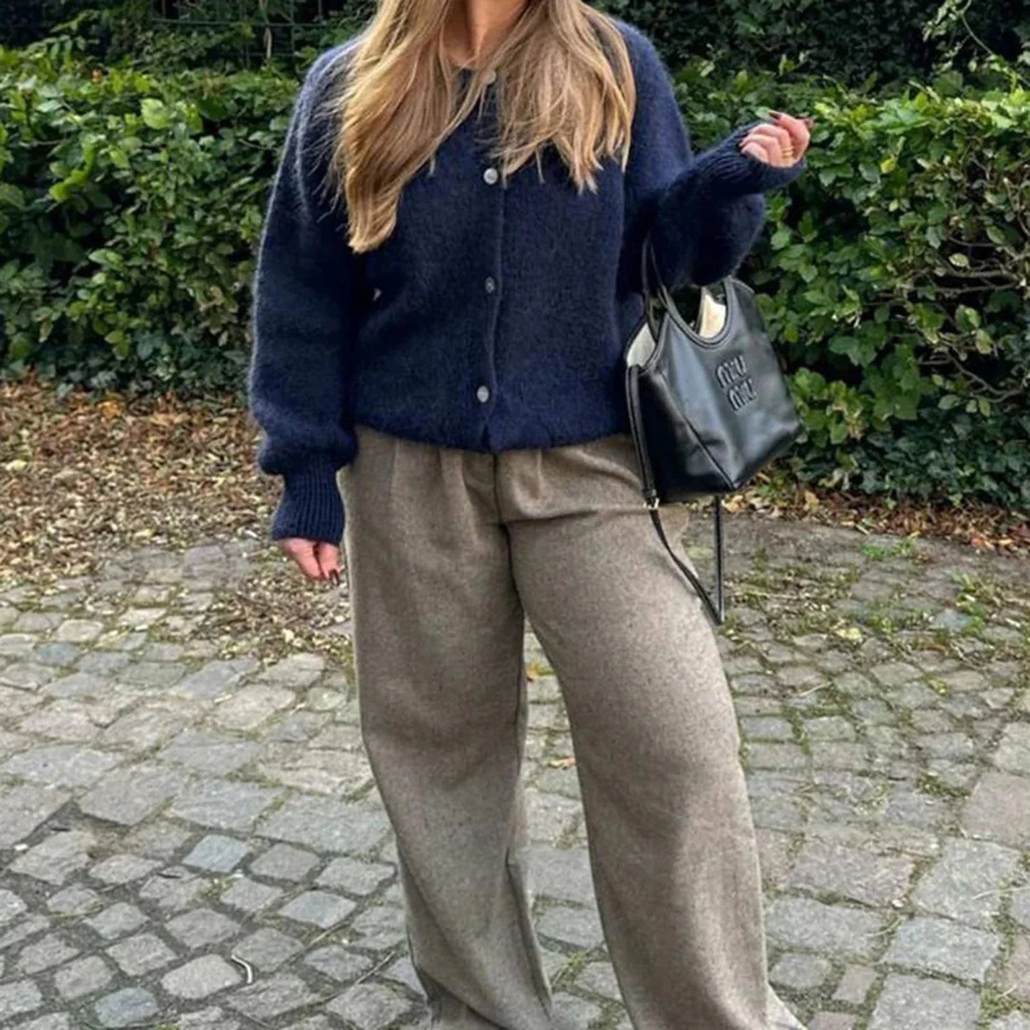 Rebecca Oversized Fuzzy Strick-Cardigan