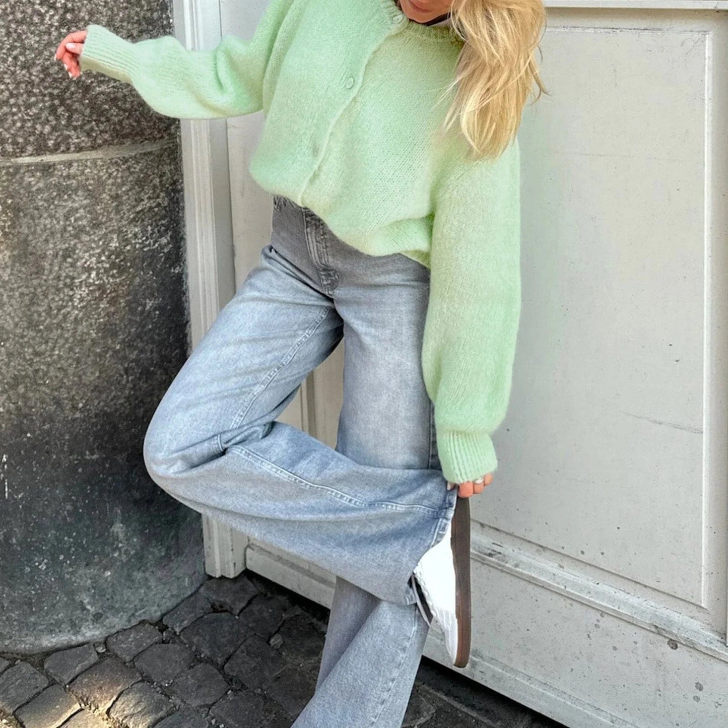 Rebecca Oversized Fuzzy Strick-Cardigan