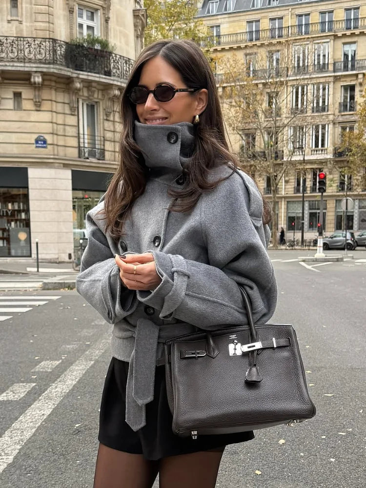 Cappotto dolcevita doppiopetto Carmen