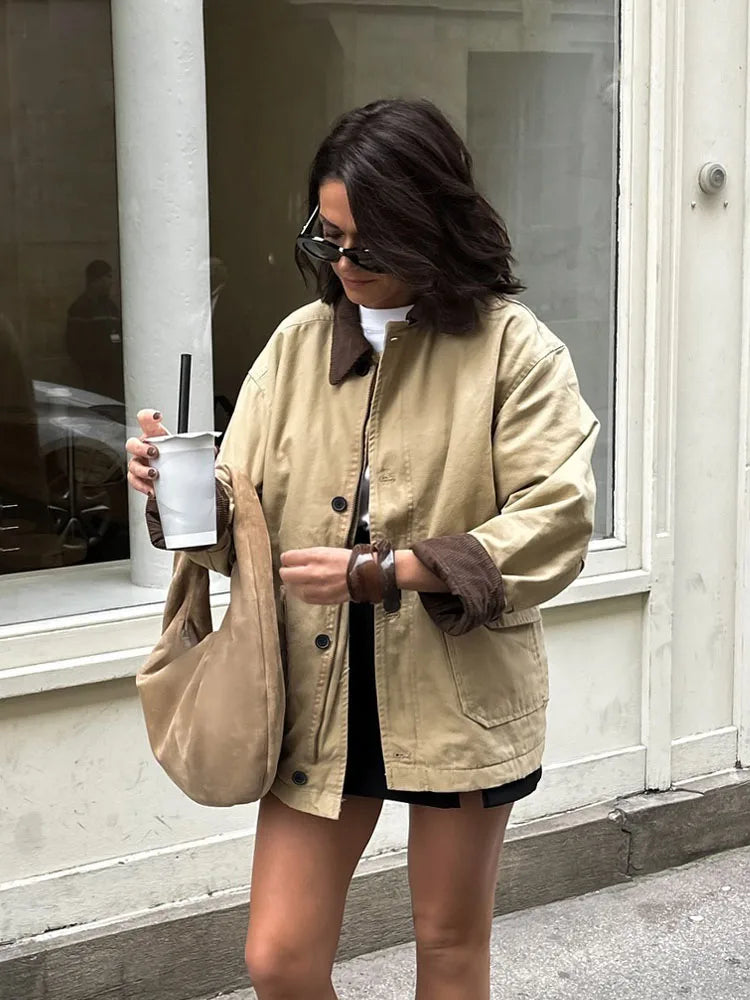 Giacca Utility Vintage in Tela Fiona
