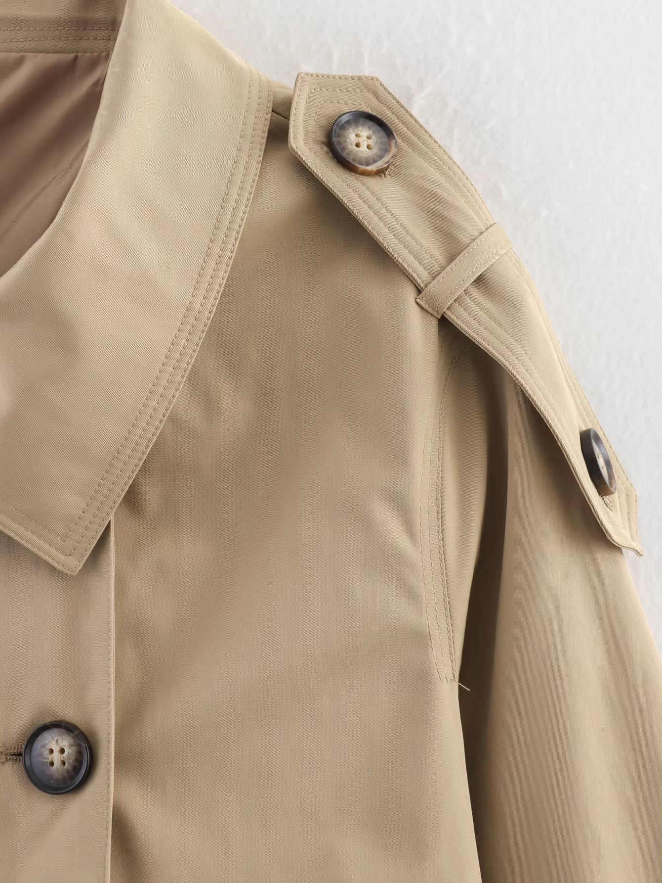 Trench coat doppiopetto beige Audrey