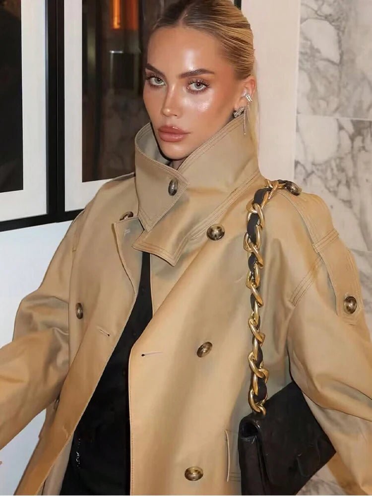 Trench coat doppiopetto beige Audrey