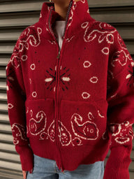 Sarah Cardigan in Maglia con Collo Alto