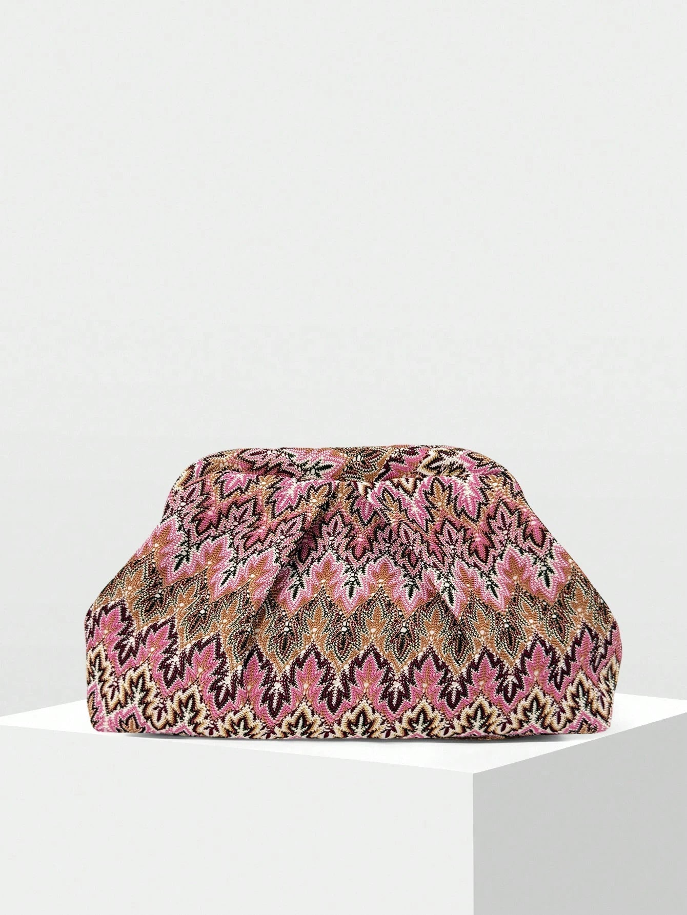 Pochette plissettata Jacquard Sophia