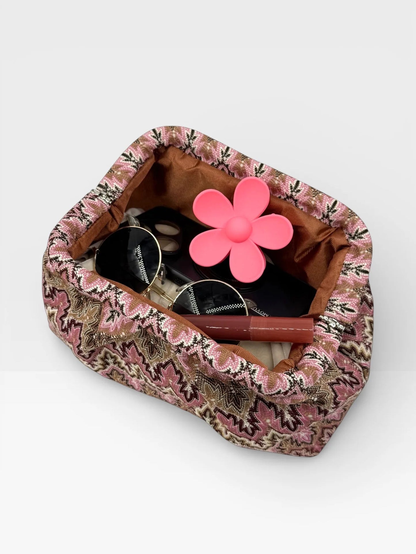 Pochette plissettata Jacquard Sophia