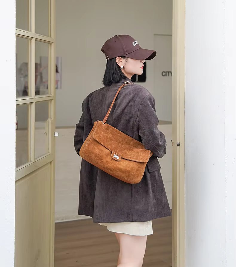 Lena Retro-Shopper aus gefrostetem Rindsleder