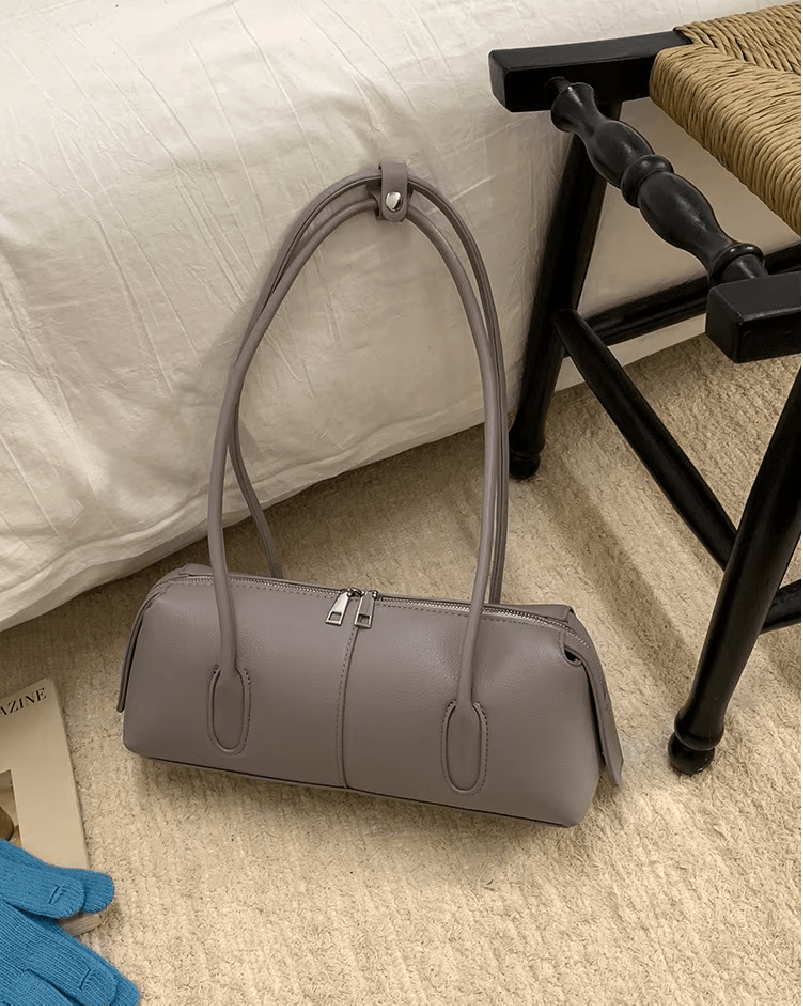 Sac bandoulière cylindrique en cuir Hannah