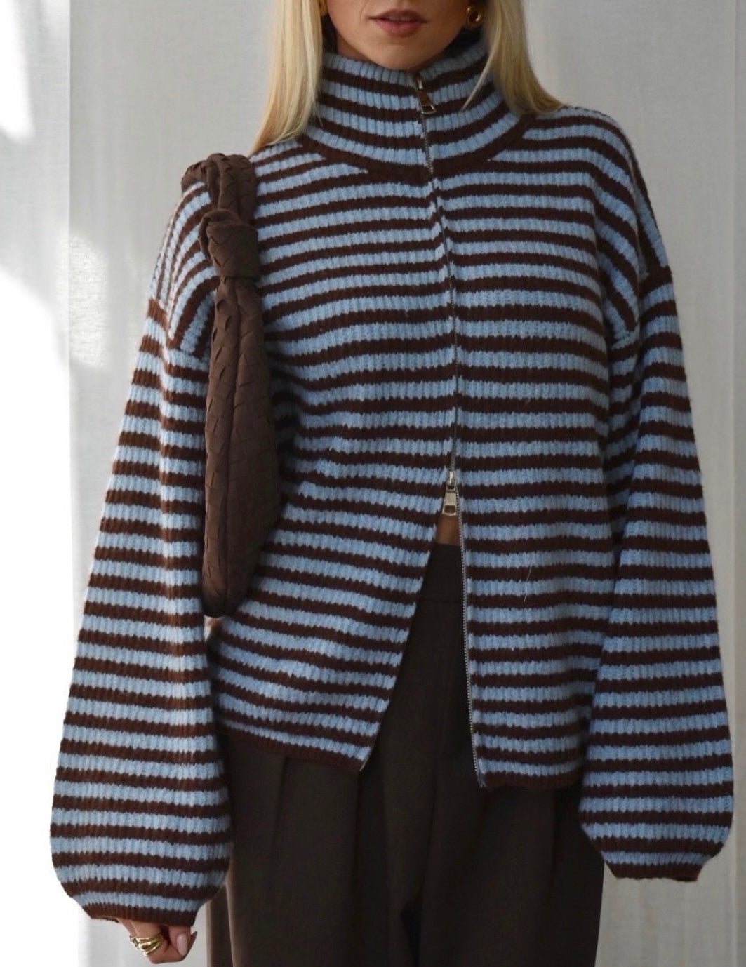 Sarah Gestreifte Strickjacke