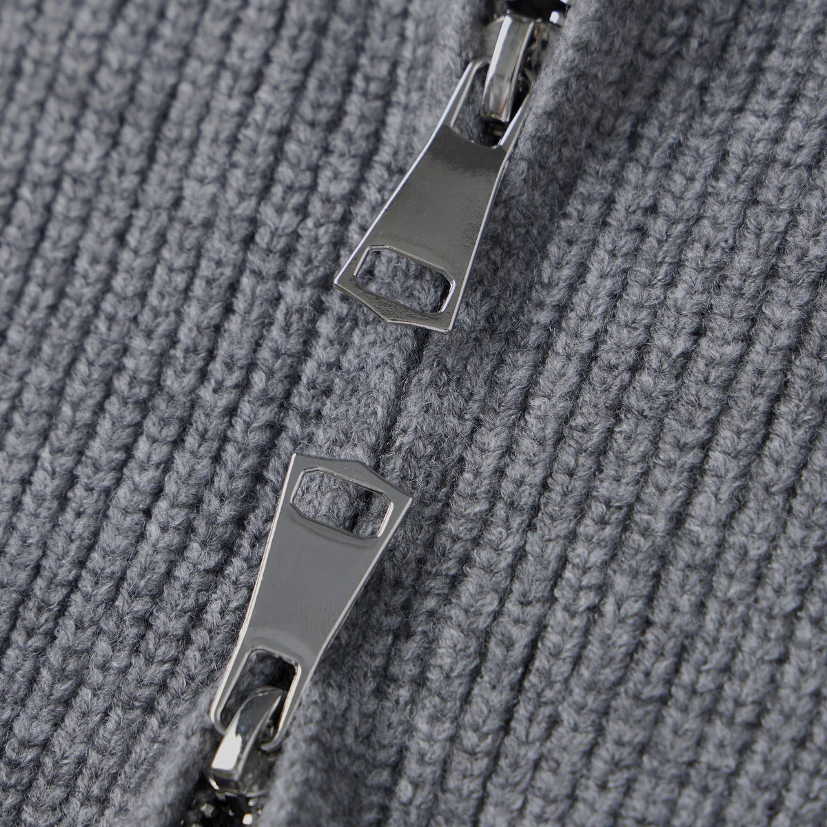 Cardigan Amy con doppia zip in maglia