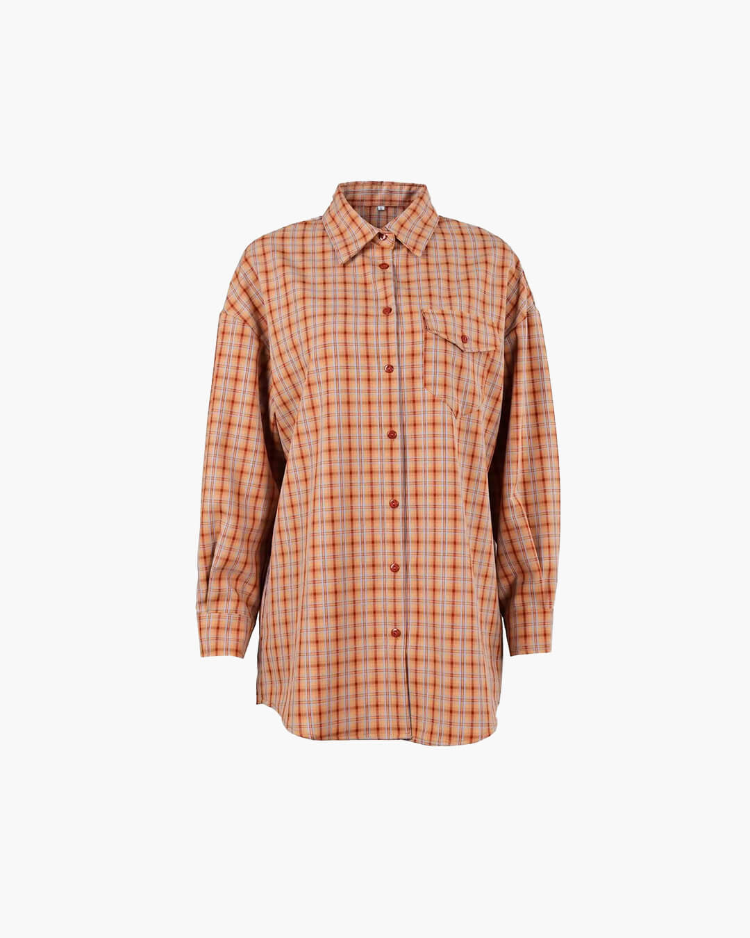 Olivia Oversized Plaid Shirt Blouse
