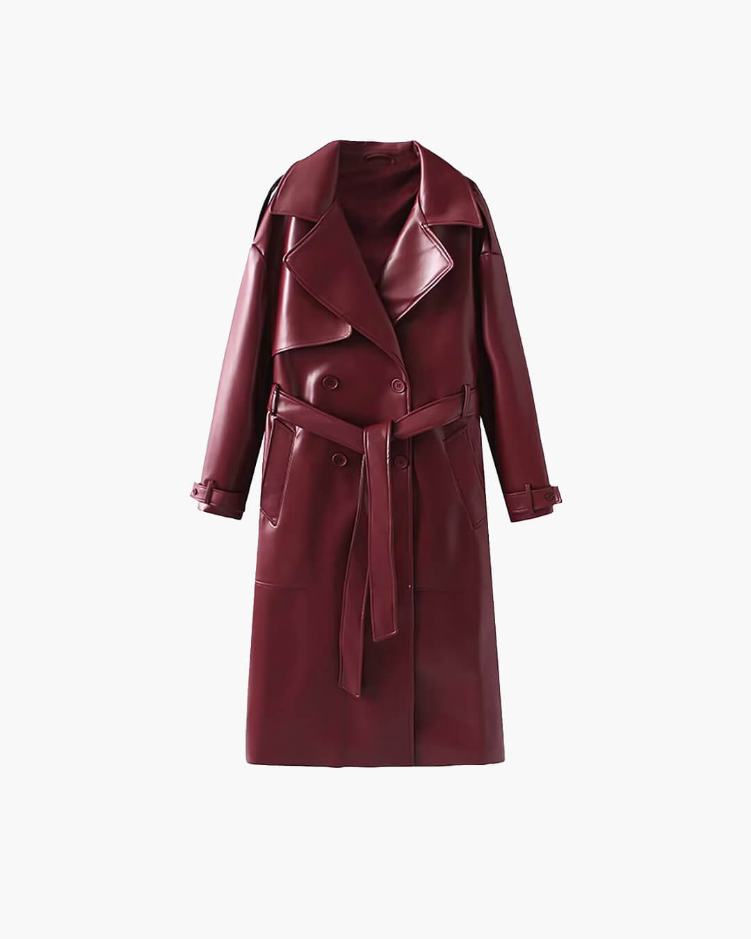 Connie Maxi-Trenchcoat aus Kunstleder