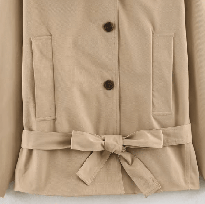 Trench coat Helena asimmetrico con cintura