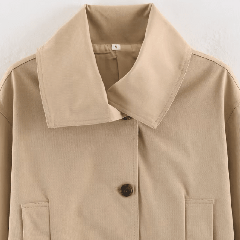 Trench coat Helena asimmetrico con cintura