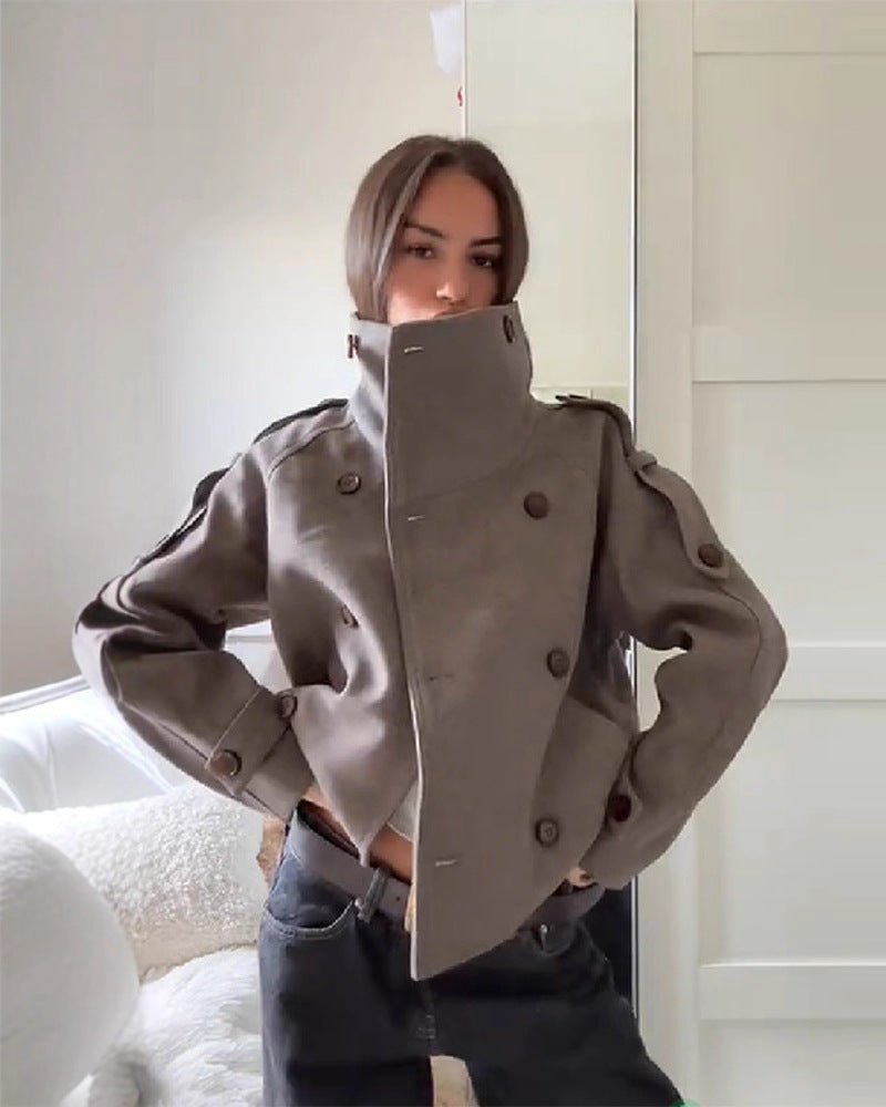 Cappotto oversize Kelly con collo alto