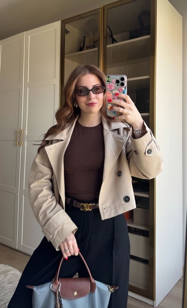 Trench Carla court croisé