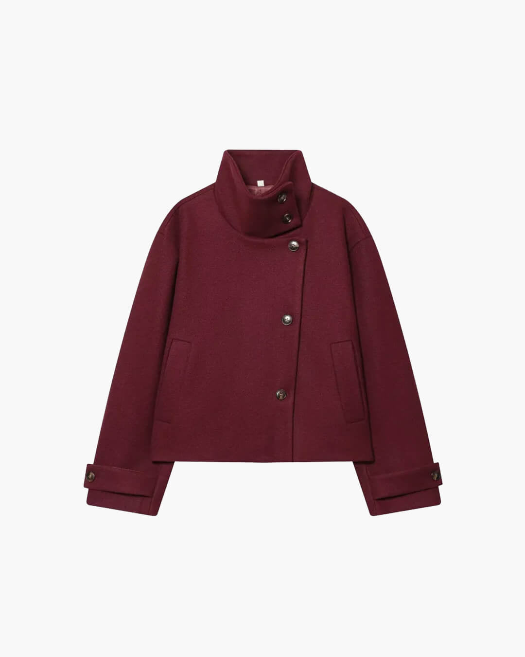 Cappotto Monica Rose con fibbia e collo alto