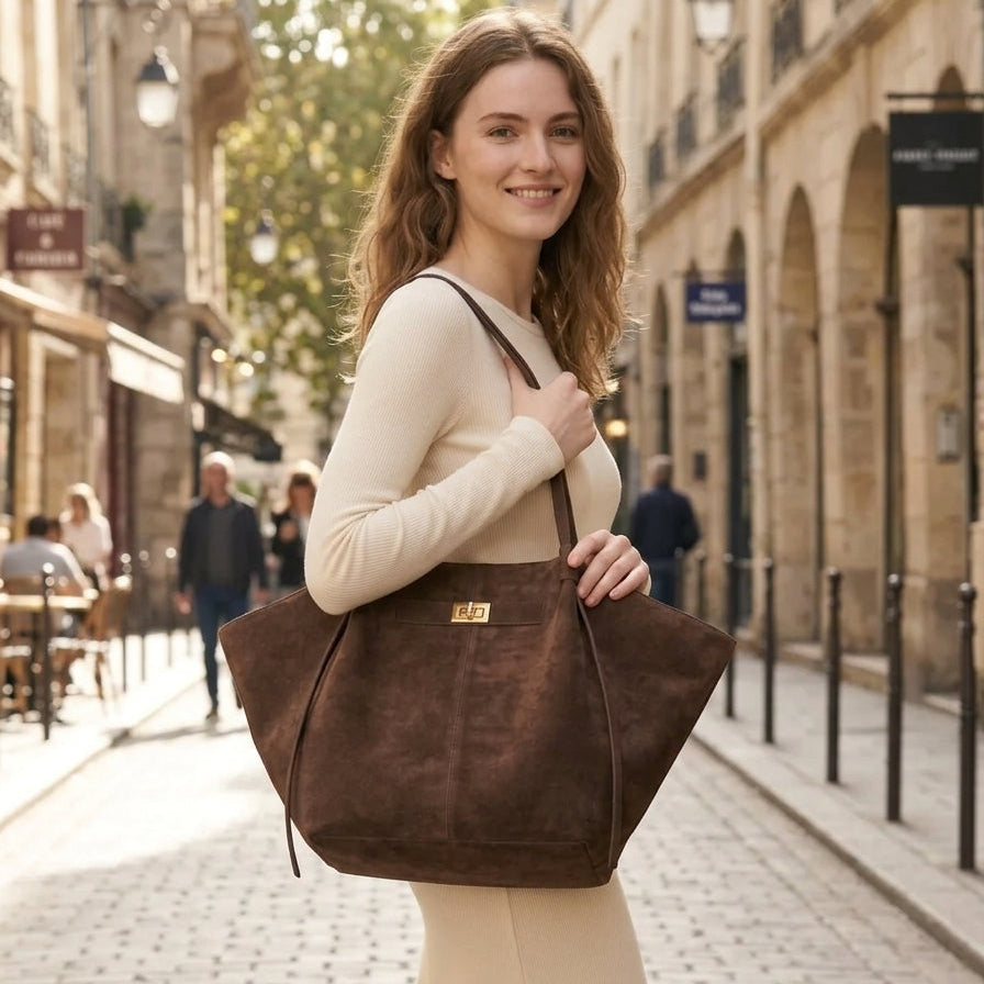 Borsa tote in suede Nora Bat-Wing