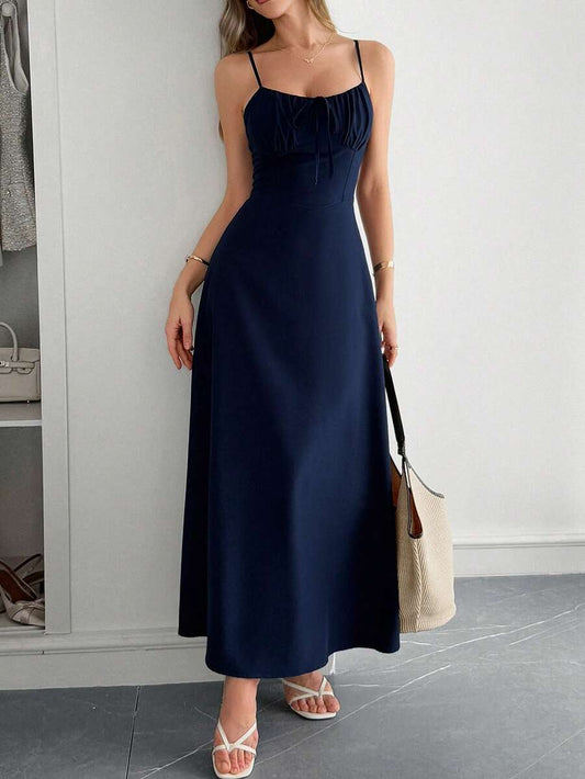 Aleana Maxikleid mit geraffter Taille