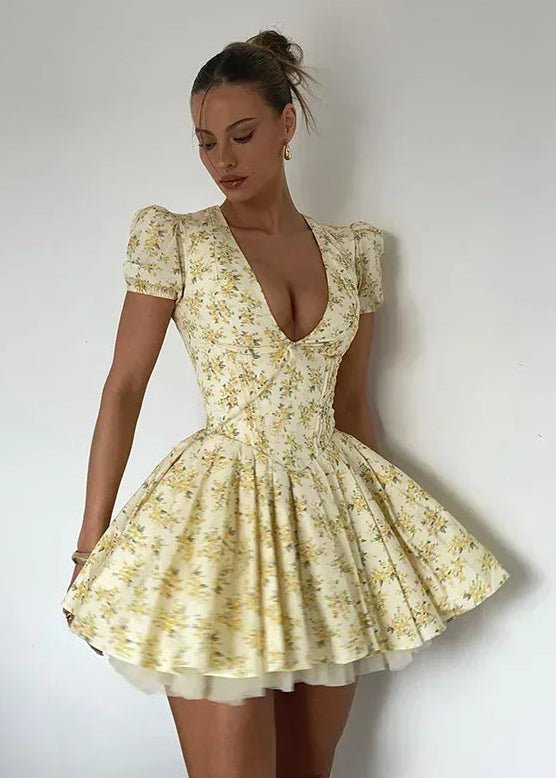 Robe courte Lory en V