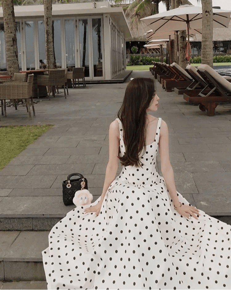 Petra Polka Dot Midi Dress