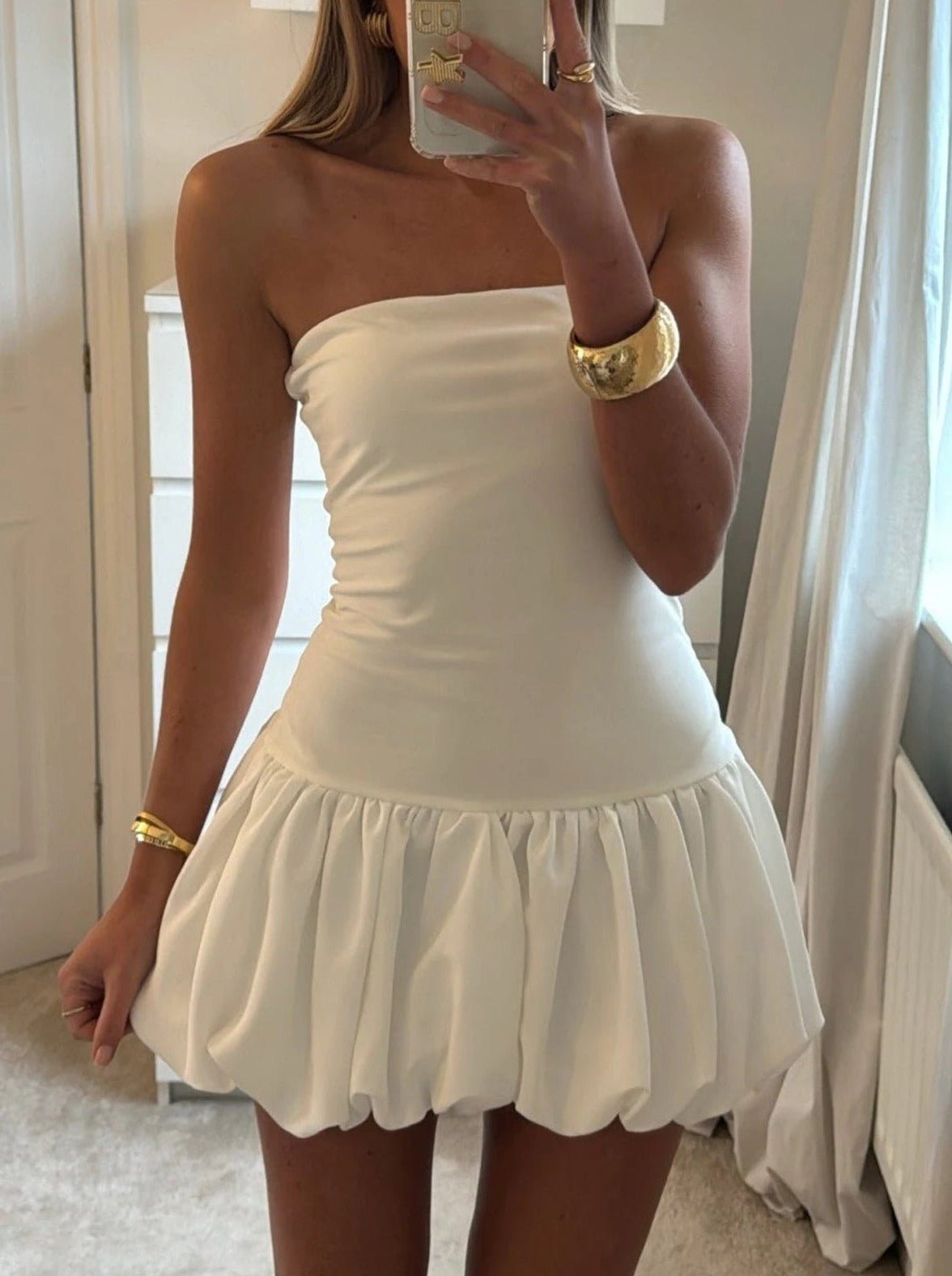 Sienna robe taille basse à ourlet bouffant