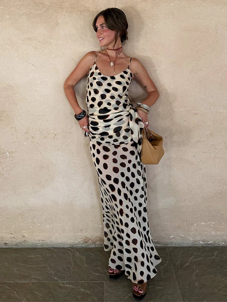 Natasha bedrucktes Slip-Kleid