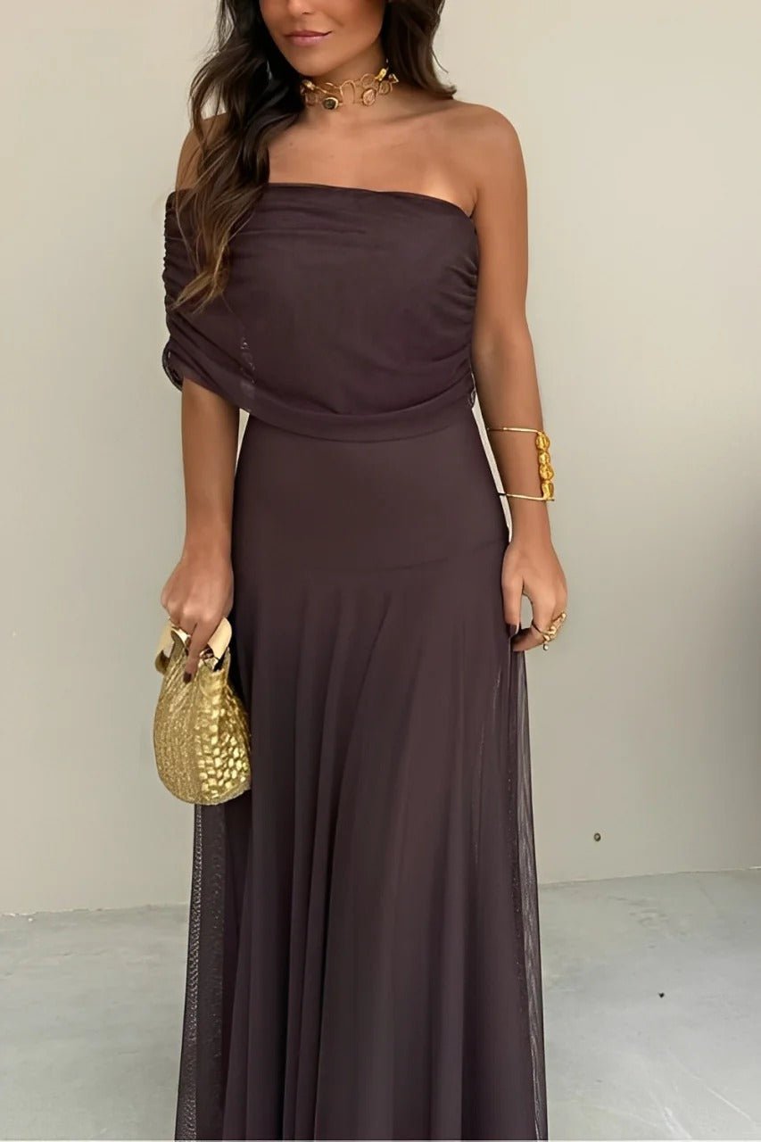 Cecile Carmen-Rüschend Maxikleid