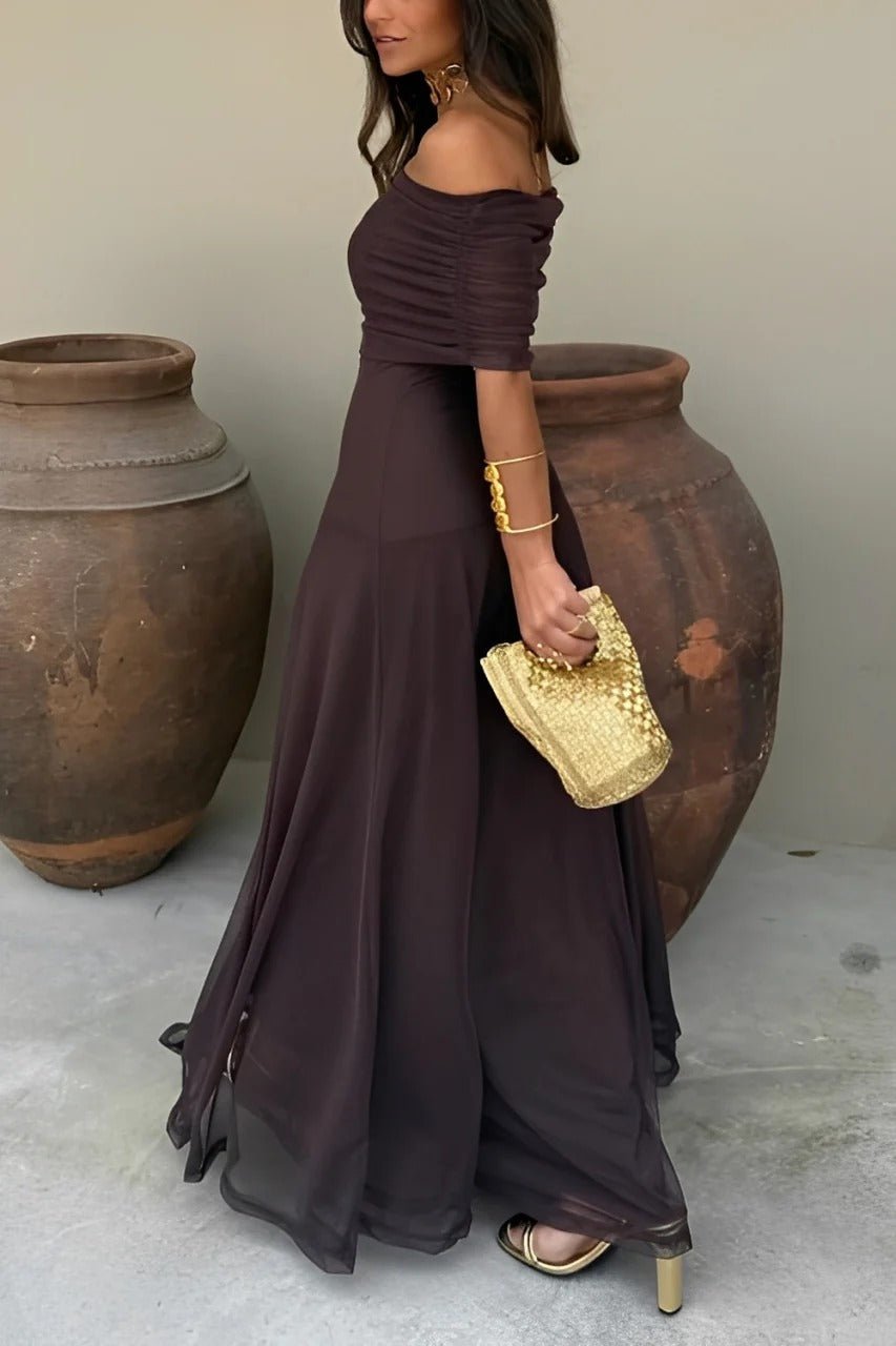 Cecile Carmen-Rüschend Maxikleid