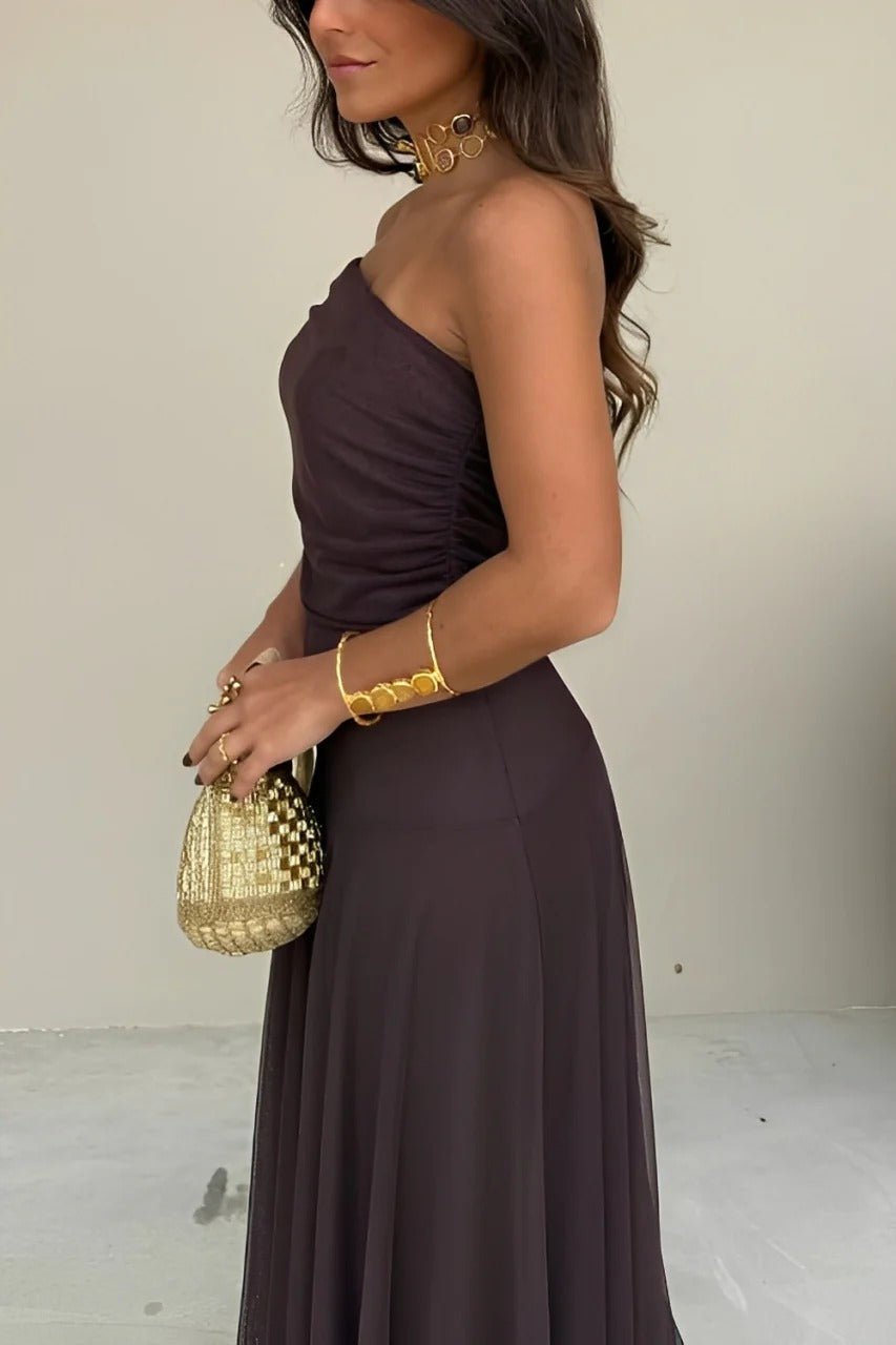 Cecile Carmen-Rüschend Maxikleid