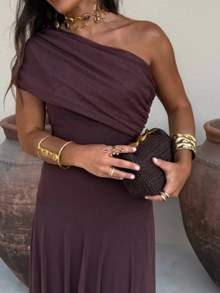 Cecile Carmen-Rüschend Maxikleid