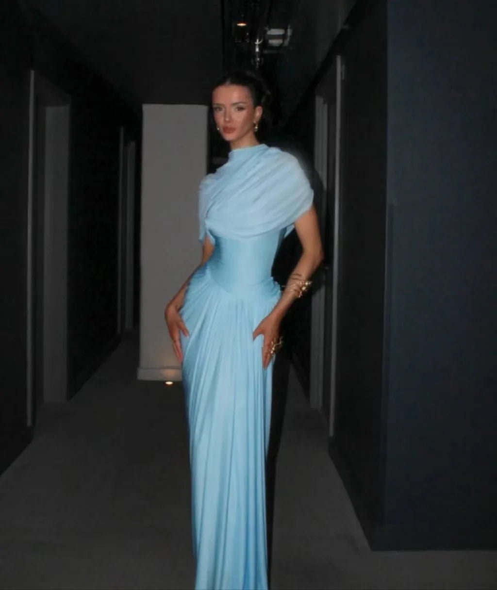 Abito maxi aderente in mesh Hadley