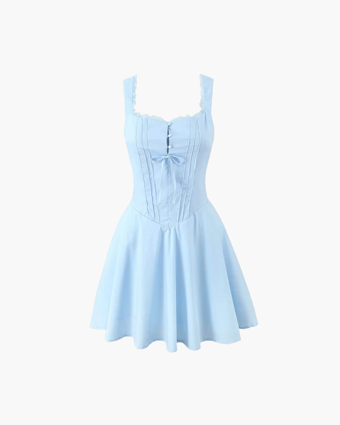 Evelyn robe courte avec laçage dans le dos