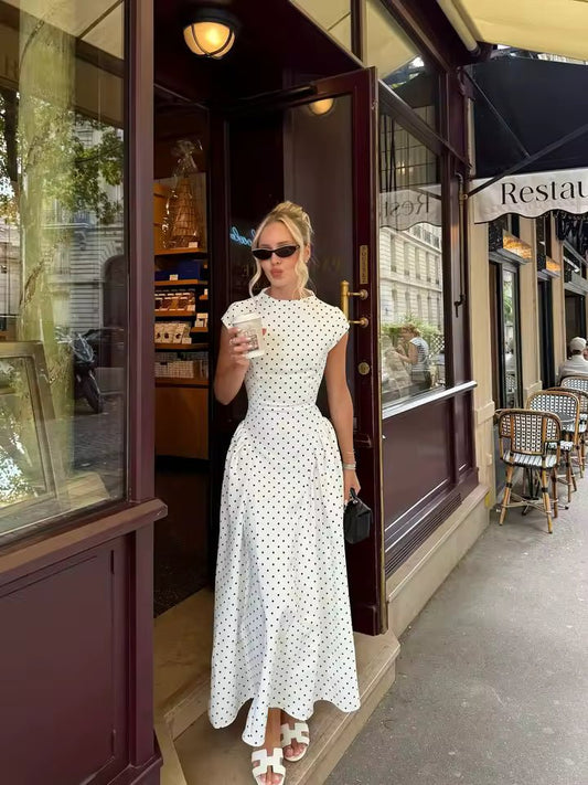 Robe Maxi évasée Sienna à manches gigot