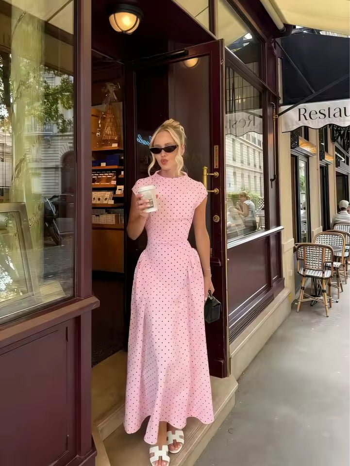 Robe Maxi évasée Sienna à manches gigot