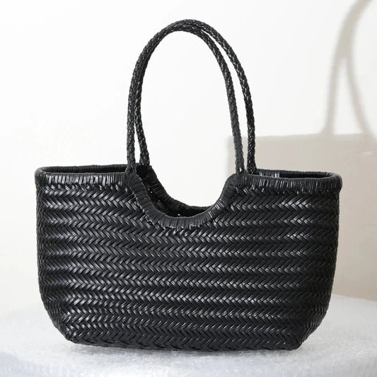 Melisande Geflochtene Leder Tote Bag